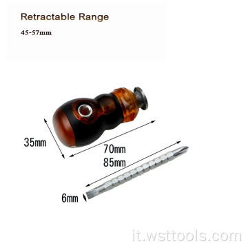 Cacciavite a rachide retrattile con punte magnetiche